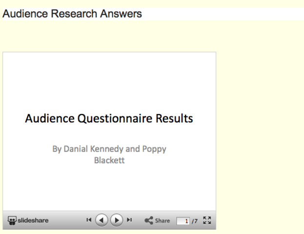 Audience Research Questions Answers