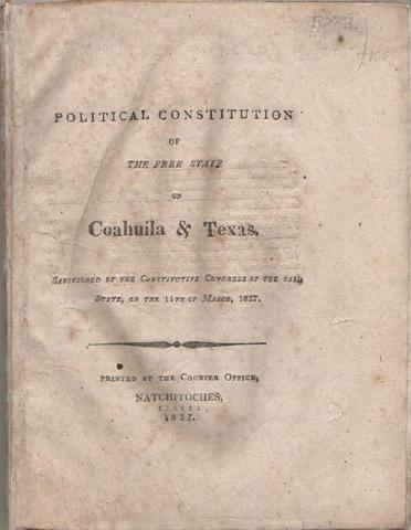 constitution of coahuile and texas