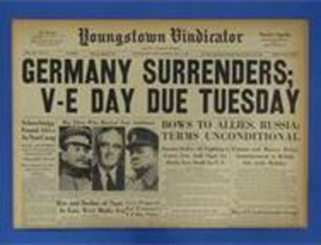 V E Day - Germans Surrender