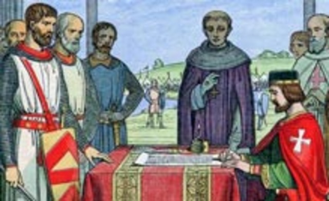 King John of England signs the Magma Carta