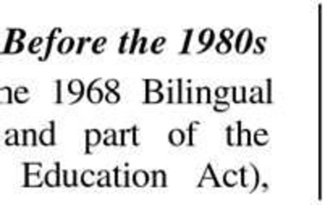 Bilingual Education Act