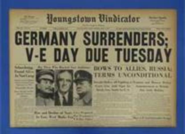 V-E Day - Germans surrender.