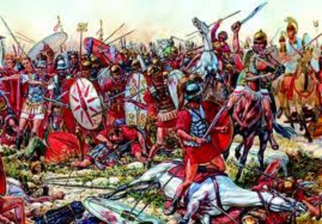Carthaginian forces defeat two Roman armies 211 BC