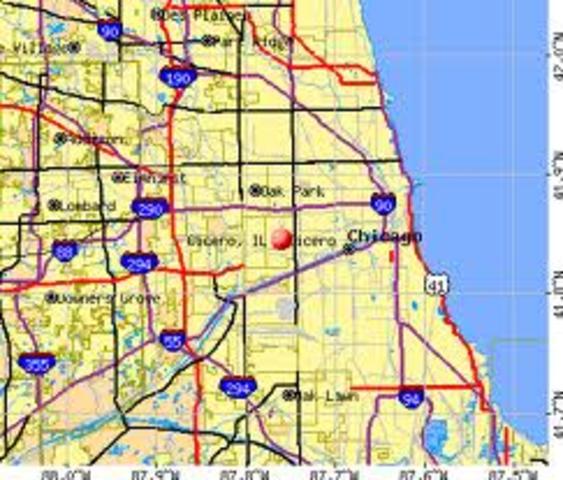 Al Capone moves his gang's headquarters to Cicero, Illinois