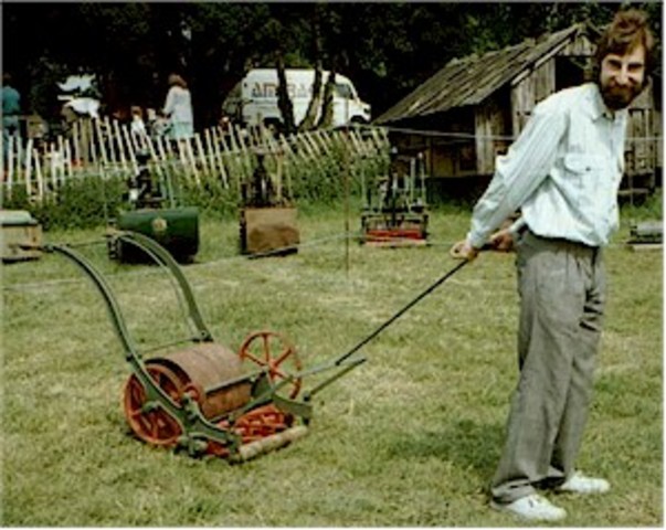 Lawn mower invented by  Edwin Beard Budding