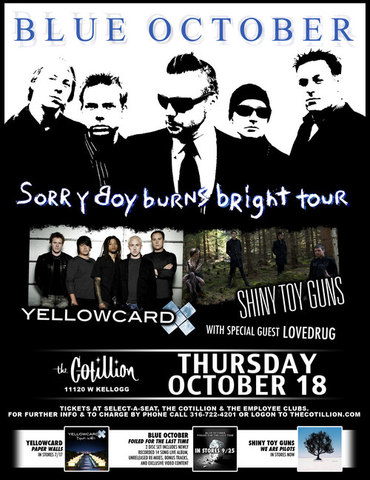 Yellowcard tour with Blue October