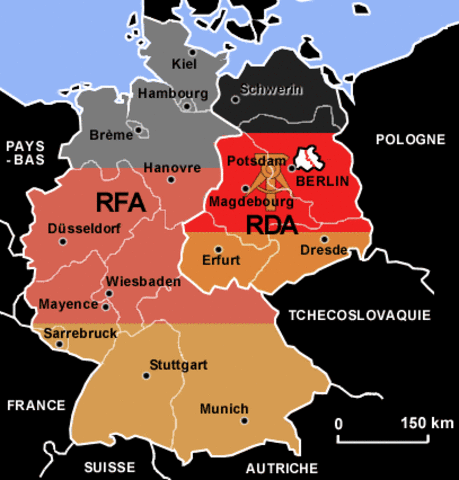 The German Democratic Republic was dissolved and became part of the German Federal Republic.
