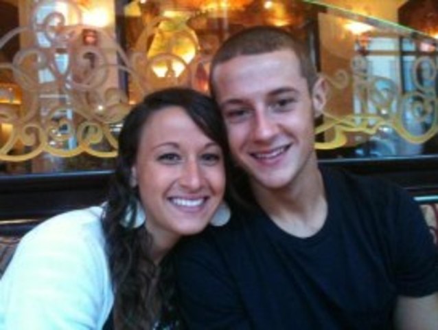 My brother and I at the Cheesecake Factory