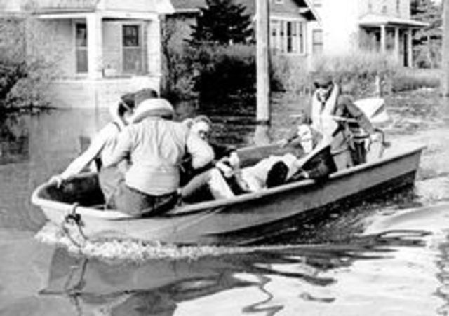 Severe Flood damages city