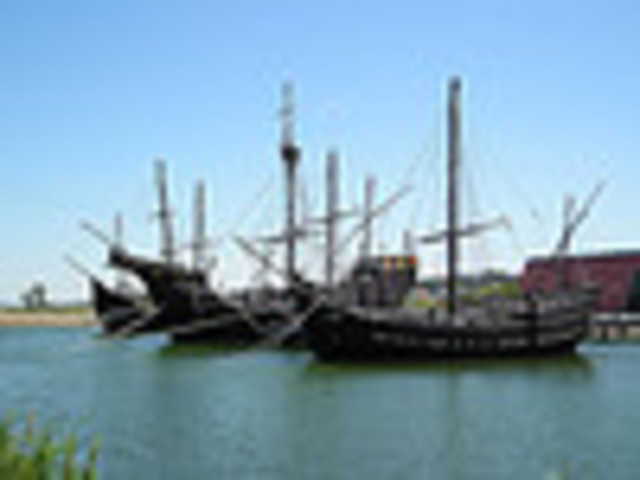 Christopher Columbus leaves Spain with three ships;  the Nina, Pinta, and Santa Maria