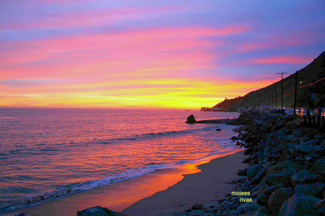Hace cuatro años que vine a Malibu, California.