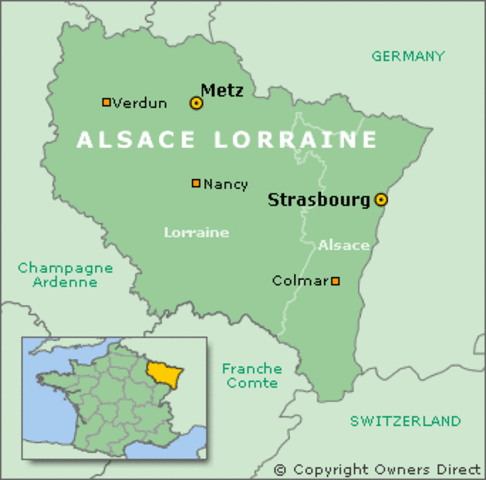 territorial disputes ( the loss of Alsace Lorraine from France to Germany)