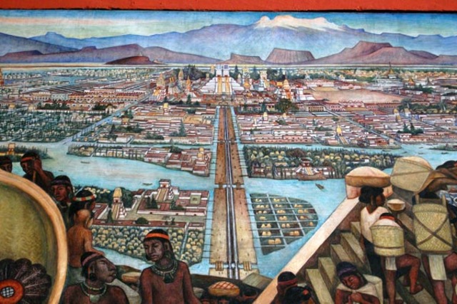 Causeways and canals are built in Tenochtitlan