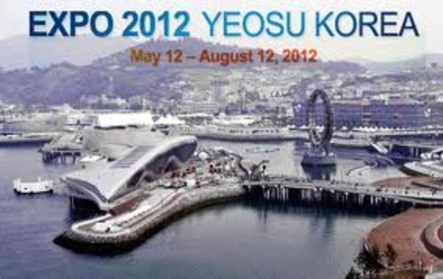 Korea expo with my father friend