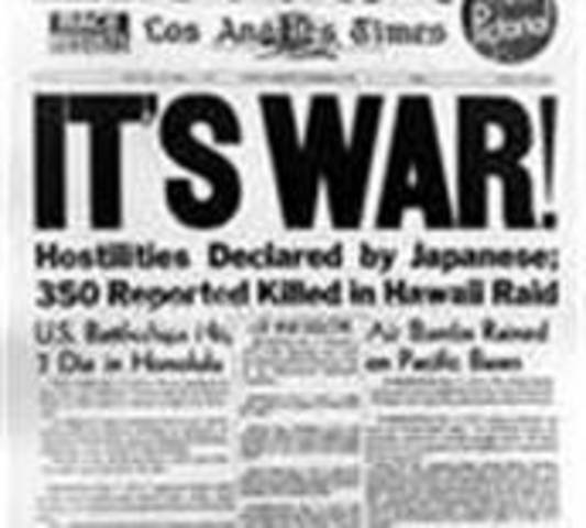 Britain and US declare war on Japan