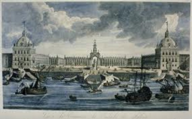 Bartolomeu de Gusmão lança um aeróstato no Terreiro do Paço