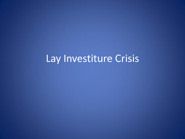 Banning of Lay Investiture