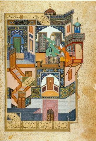 The Seduction of Yusuf from the poet Sa'adi’s Bustan (The Fruit Orchard); Bihza. Produced for Timurid prince Husayn Bayqara