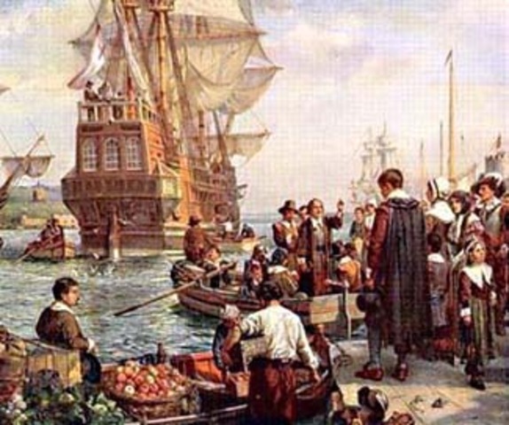 The Mayflower leaves England.