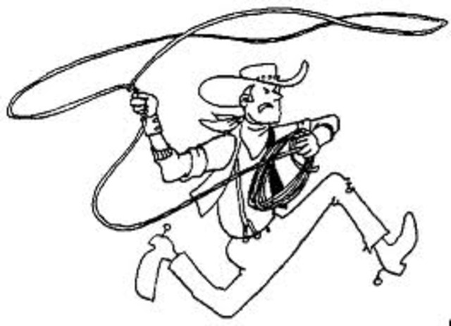 George Bush and companions chase Al Gore