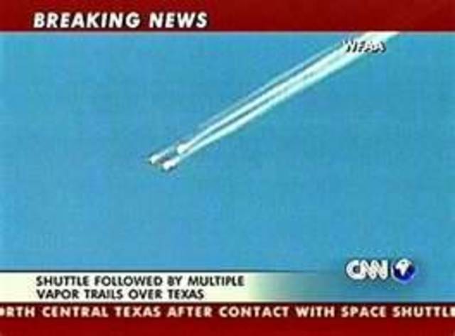 Space Shuttle Columbia disintegrates during reentry into the Earth's atmosphere, killing all seven astronauts aboard.