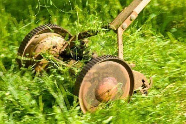 Lawn mower invented by  Edwin Beard Budding