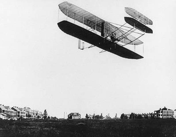 The wright Brothers make their first flight.