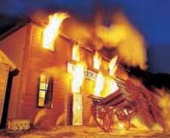 Eueka Hotel burnt down