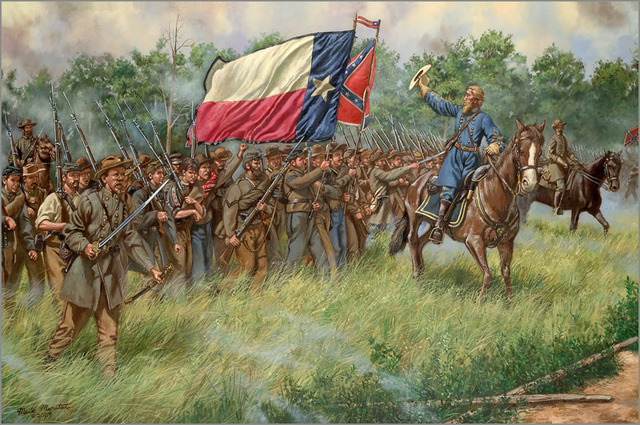 Robert E Lee takes charge of the texas brigade