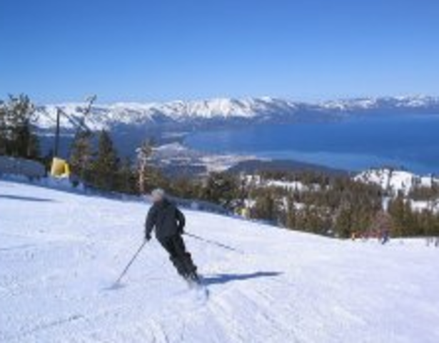 Downhill skiing for first time