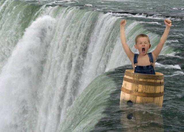 First Barrel down Nigra Falls by a woman