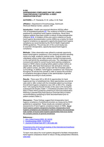 Hand washing compliance may be lower than previously reported: A video observation study