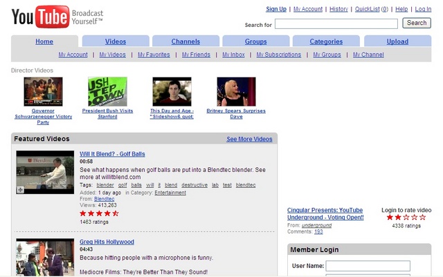 YouTube makes its debut