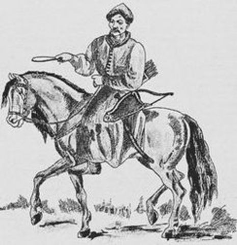 Перший татарський напад на місто/ First attack of Tattars Hordes