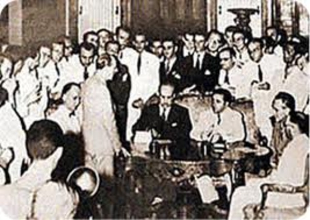 Firma del protocolo de Río de Janeiro en 1934.