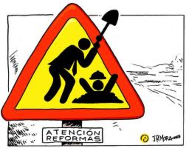 reformas constitucional, tributaria, universitaria, judicial, laboral y de relacioñes exteriores.