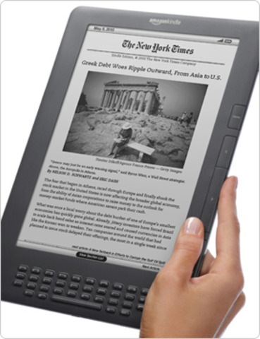 The Amazon Kindle produced by Amazon.com