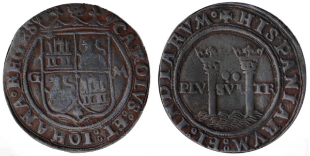 Moneda Carlos y Juana