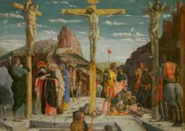 Jesus mit zwei Räubern