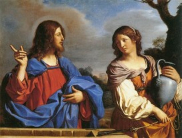 Jesus and the Samaritan woman at the well