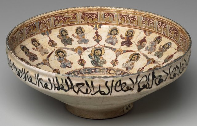 Bowl, Seljuk period, Iran, mina’i ware, 8.1 x 19.7 cm, Minneapolis Institute of Arts, Minneapolis