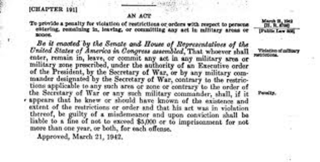 President Roosevelt signed Public Law 503