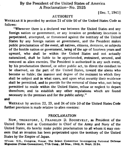 Presidential Proclamation No. 2525