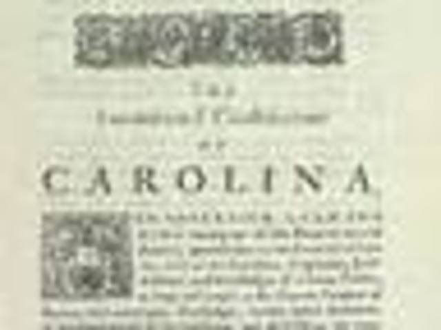 Locke is asked to write the new Fundemental Constitution of Carolina
