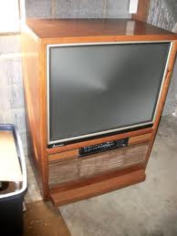 Giant projection televisions are marketed