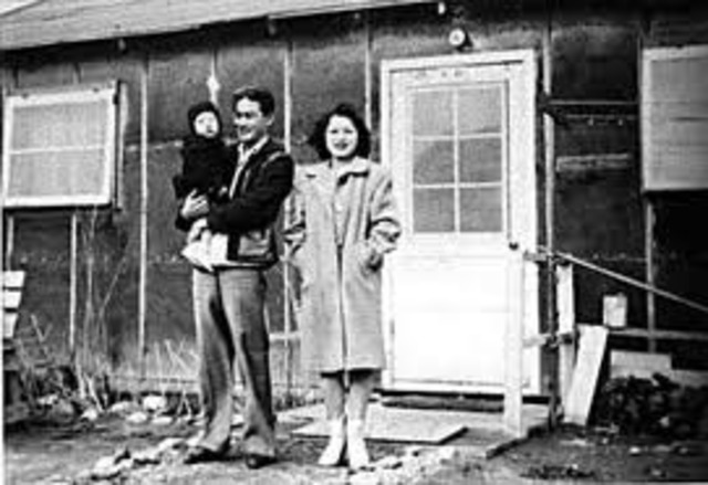 Mannzanar camp opens-Japanese internment prisoner