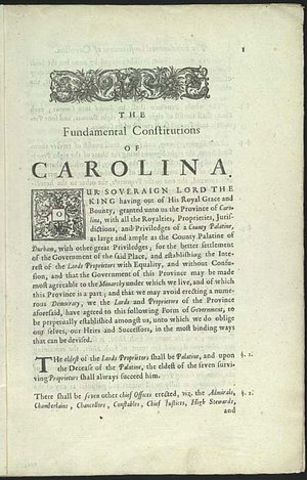 The Fundemental Constitution of Carolina