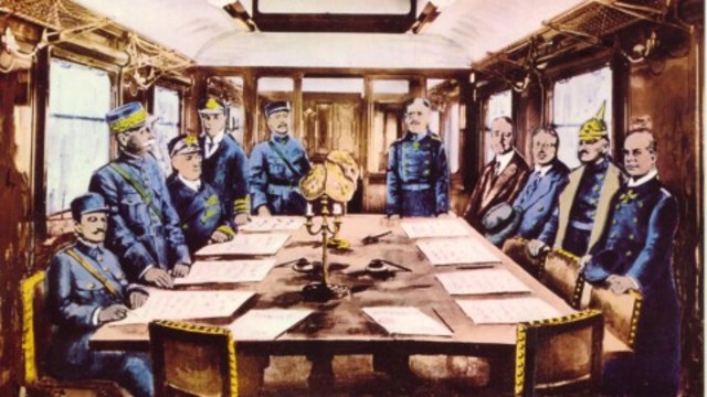 Wapenstilstand getekend in Compiègne