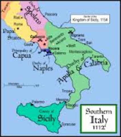 Loss of southern Italy