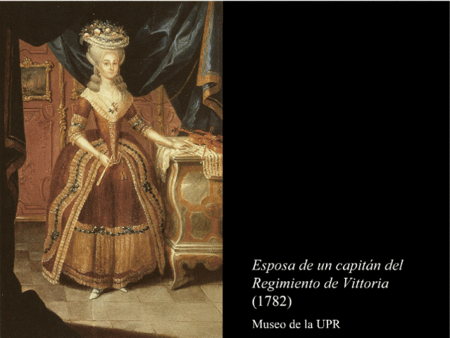 Esposa de un capitán del Regimiento de Vittoria- 1782